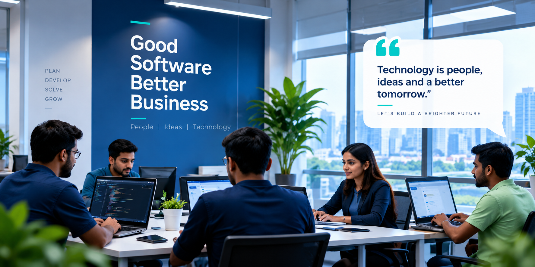 ZAMAN IT software team collaborating in a modern office