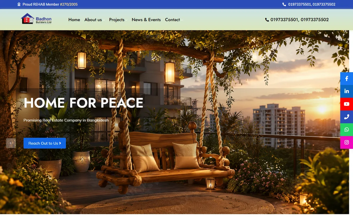 badhongroupbd.com website design project by ZAMAN IT