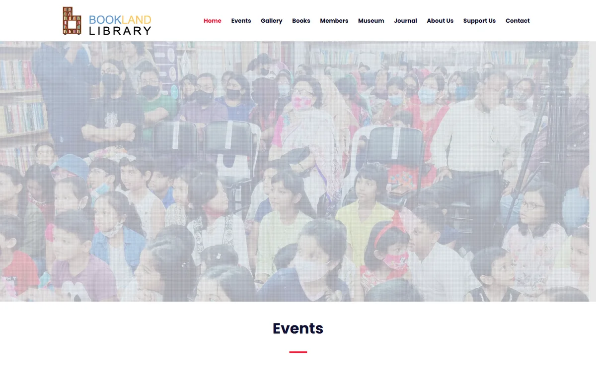 booklandlibrary.org website design project by ZAMAN IT