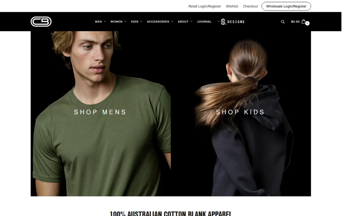 cbclothing.com.au website design project by ZAMAN IT
