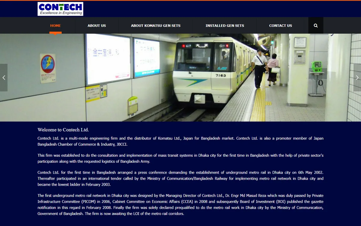 contechbd.com website design project by ZAMAN IT