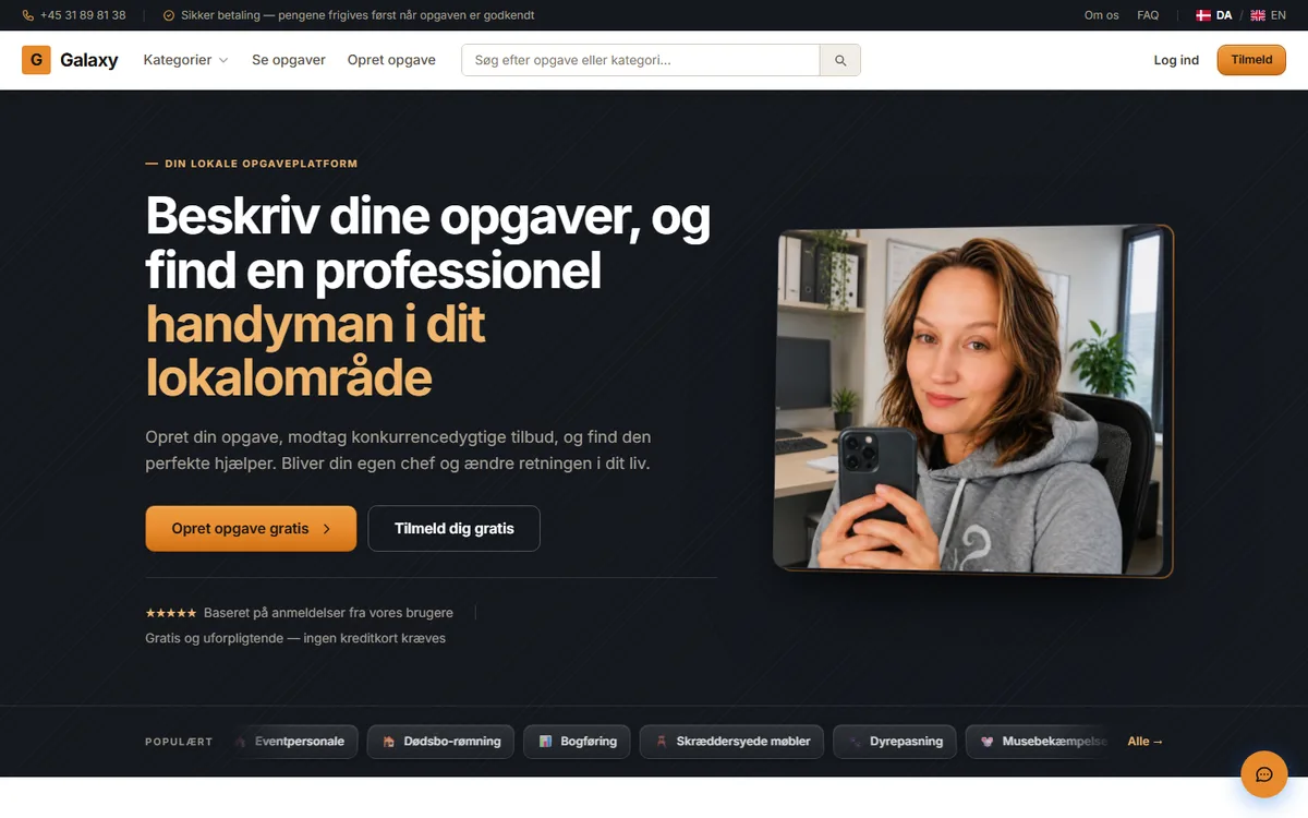 galaxyhandyman.dk website design project by ZAMAN IT