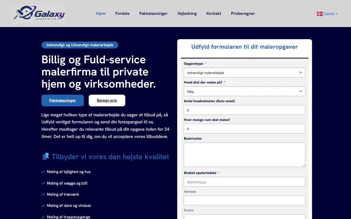 galaxyservice.dk website design project by ZAMAN IT