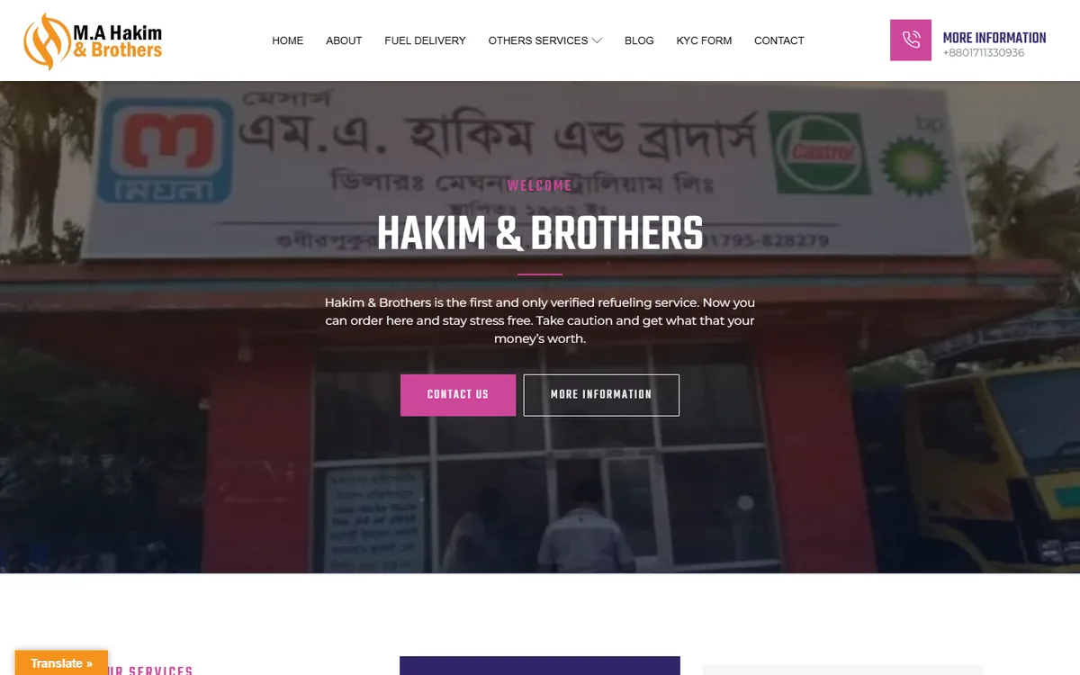 hakimandbrothers.com website design project by ZAMAN IT