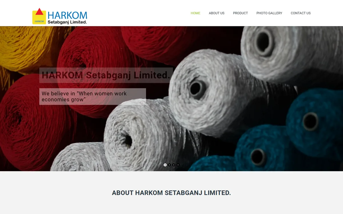 harkom.com.bd website design project by ZAMAN IT