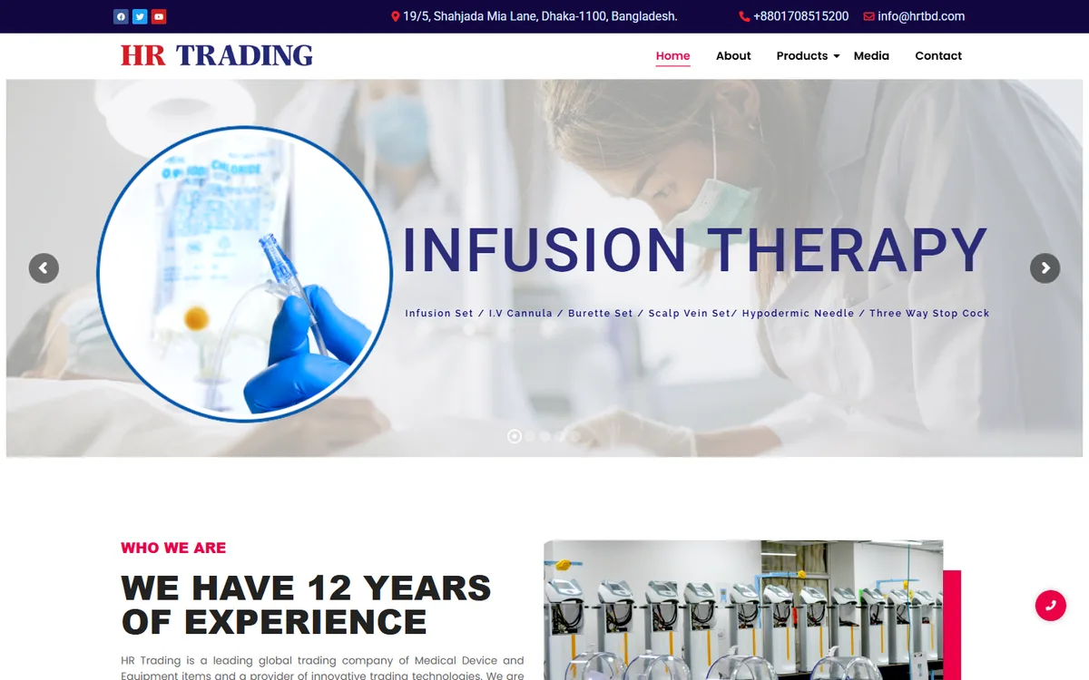 hrtbd.com website design project by ZAMAN IT