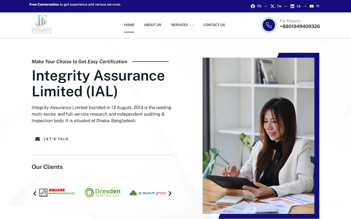 ialbd.org website design project by ZAMAN IT