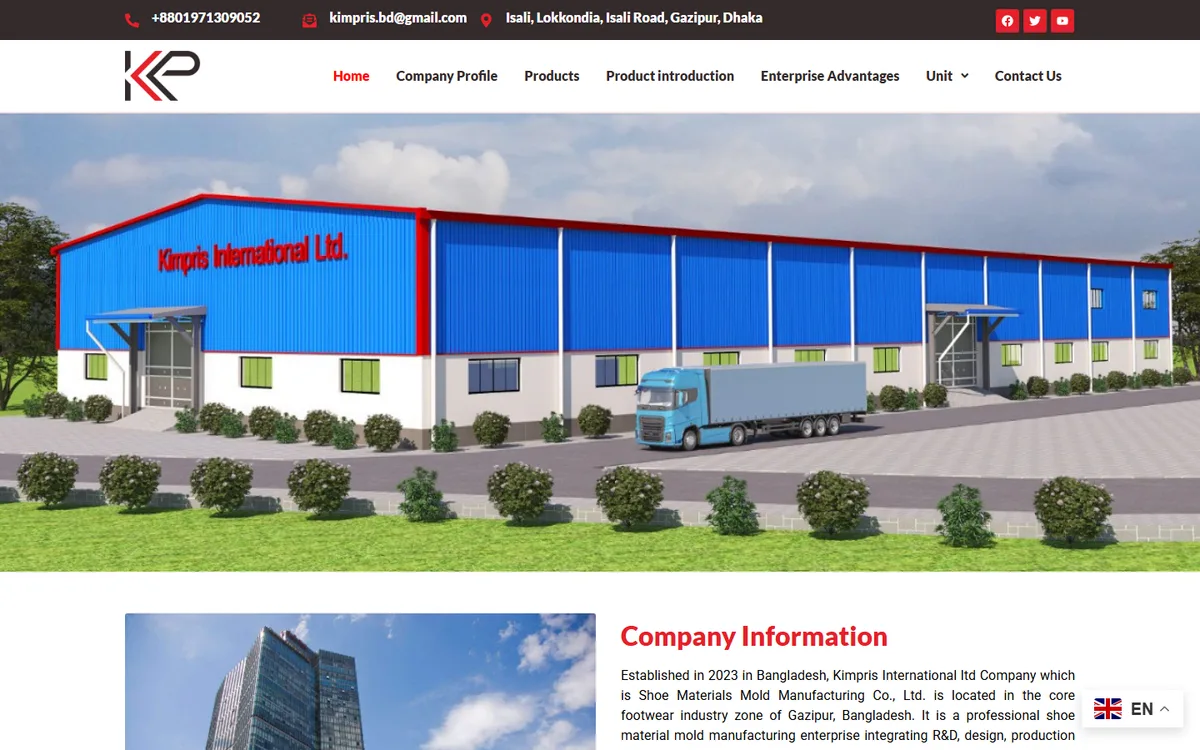 kimpris.com website design project by ZAMAN IT