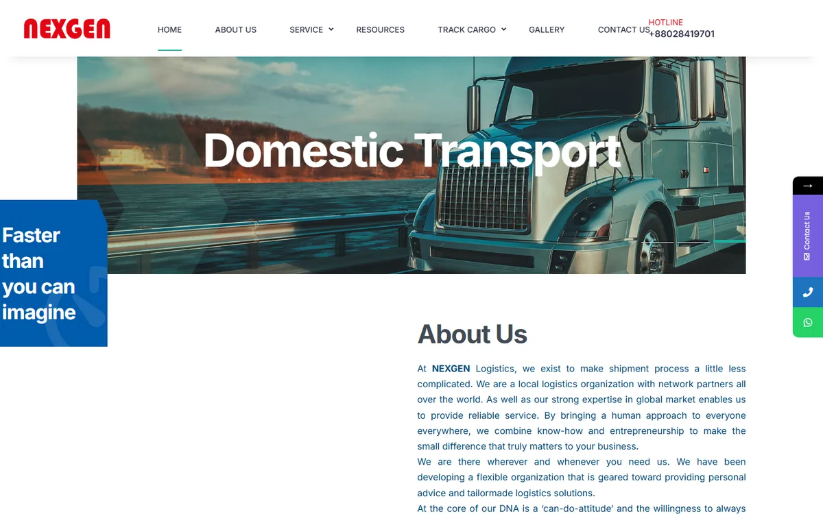 nexgenlog.net website design project by ZAMAN IT