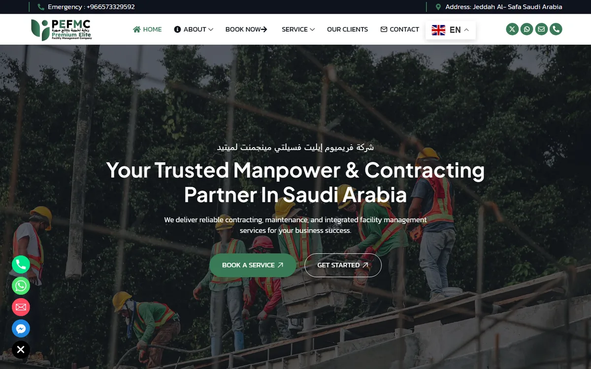 pefmc-sa.com website design project by ZAMAN IT