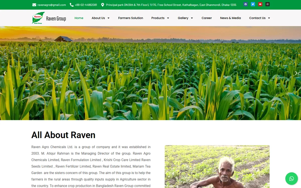ravengroupbd.com website design project by ZAMAN IT