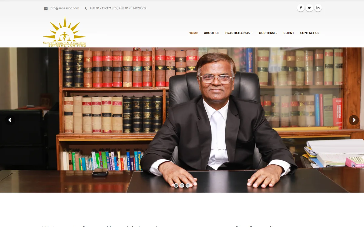 sanassoc.com website design project by ZAMAN IT