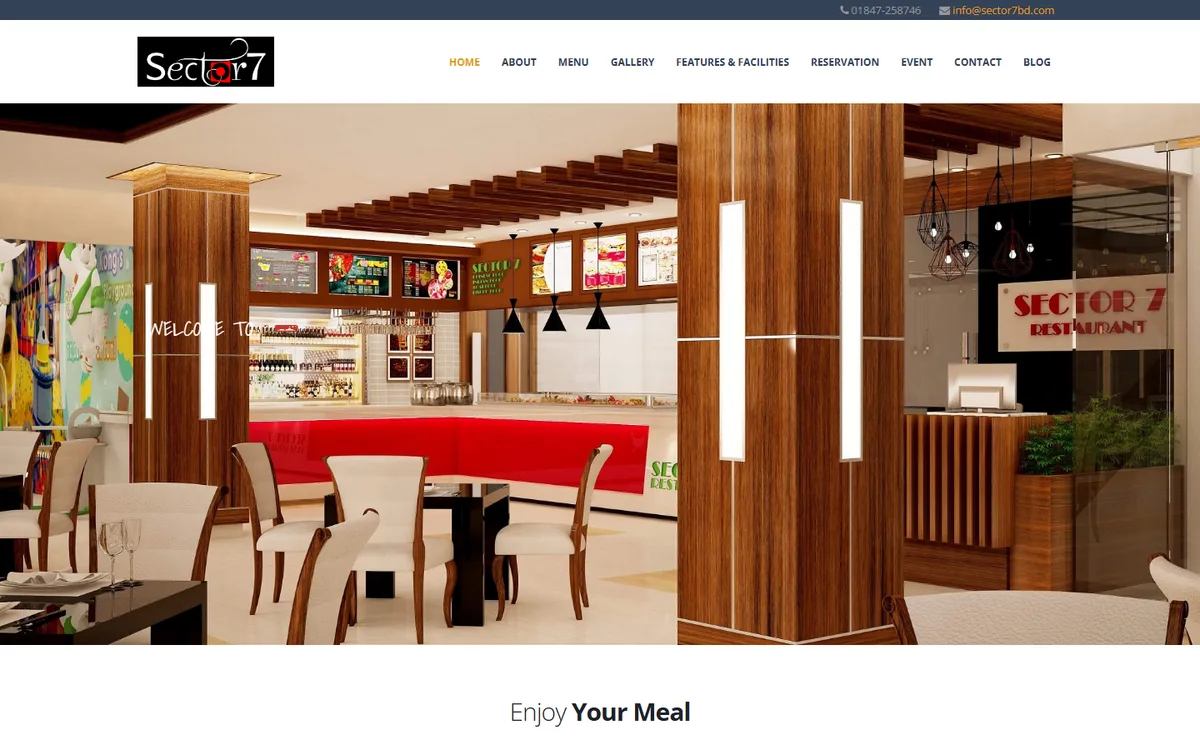 sector7bd.com website design project by ZAMAN IT