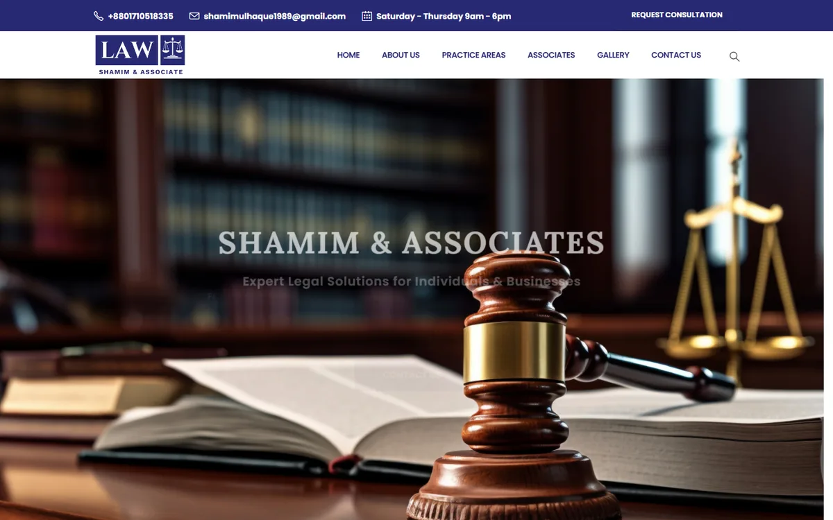 shamimandassociate.com website design project by ZAMAN IT