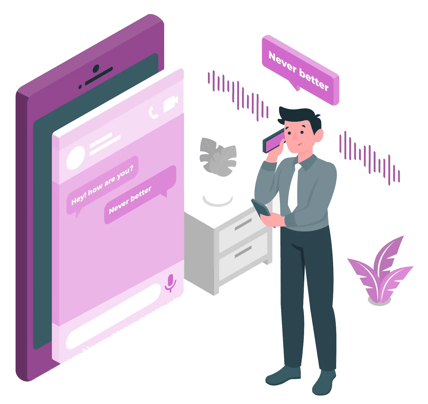 smartphone voice man